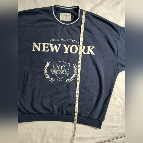 Aeropostale Dark Blue Crewneck Size XL NEW YORK - Picture 5 of 8